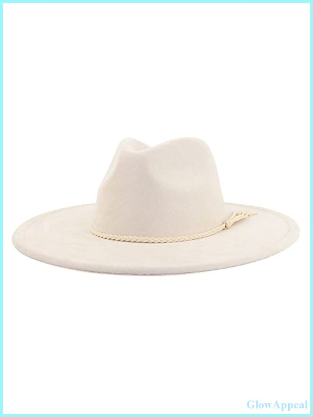 Wide Brim Suede Fedora Hat Western Style Adjustable